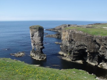 Orkney with Yesnaby Castle in Summer